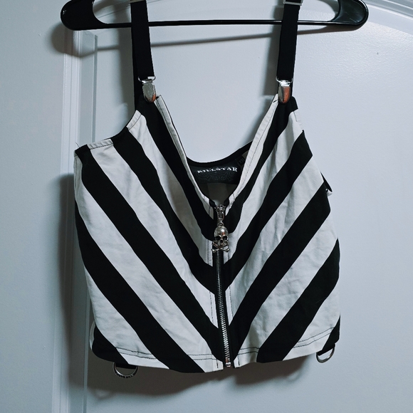 KILLSTAR Stripe O Negative Top - Picture 3 of 6